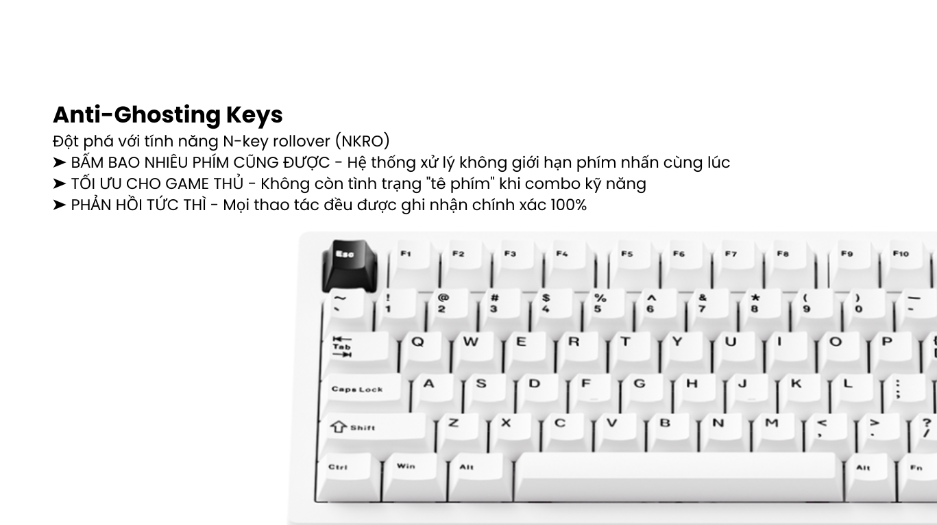 Bàn phím MonsGeek M1 V5 Black on White Mirror 11