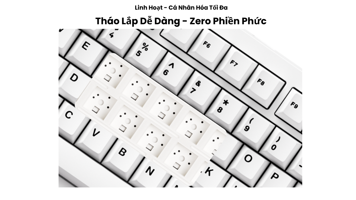 Bàn phím MonsGeek M1 V5 Black on White Mirror 5