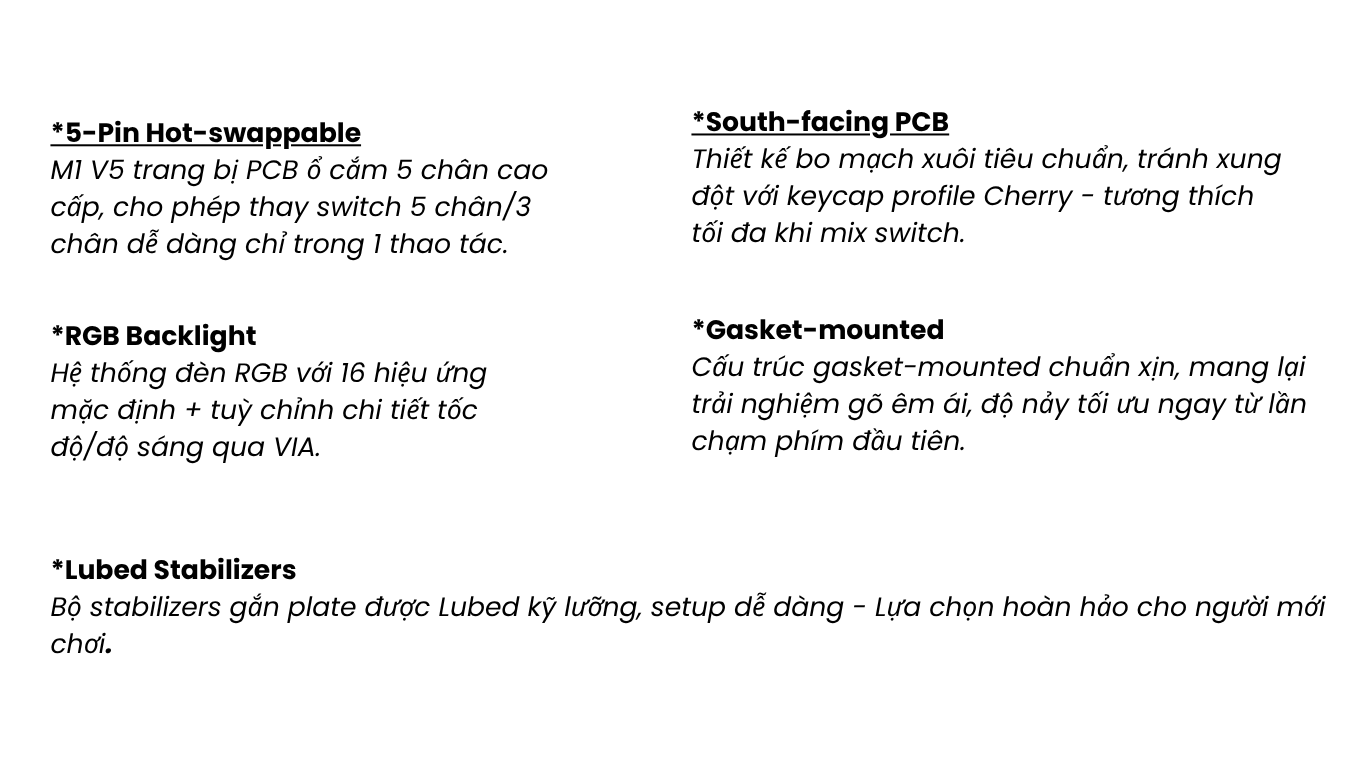 Bàn phím MonsGeek M1 V5 Black & Silver Mirror 6