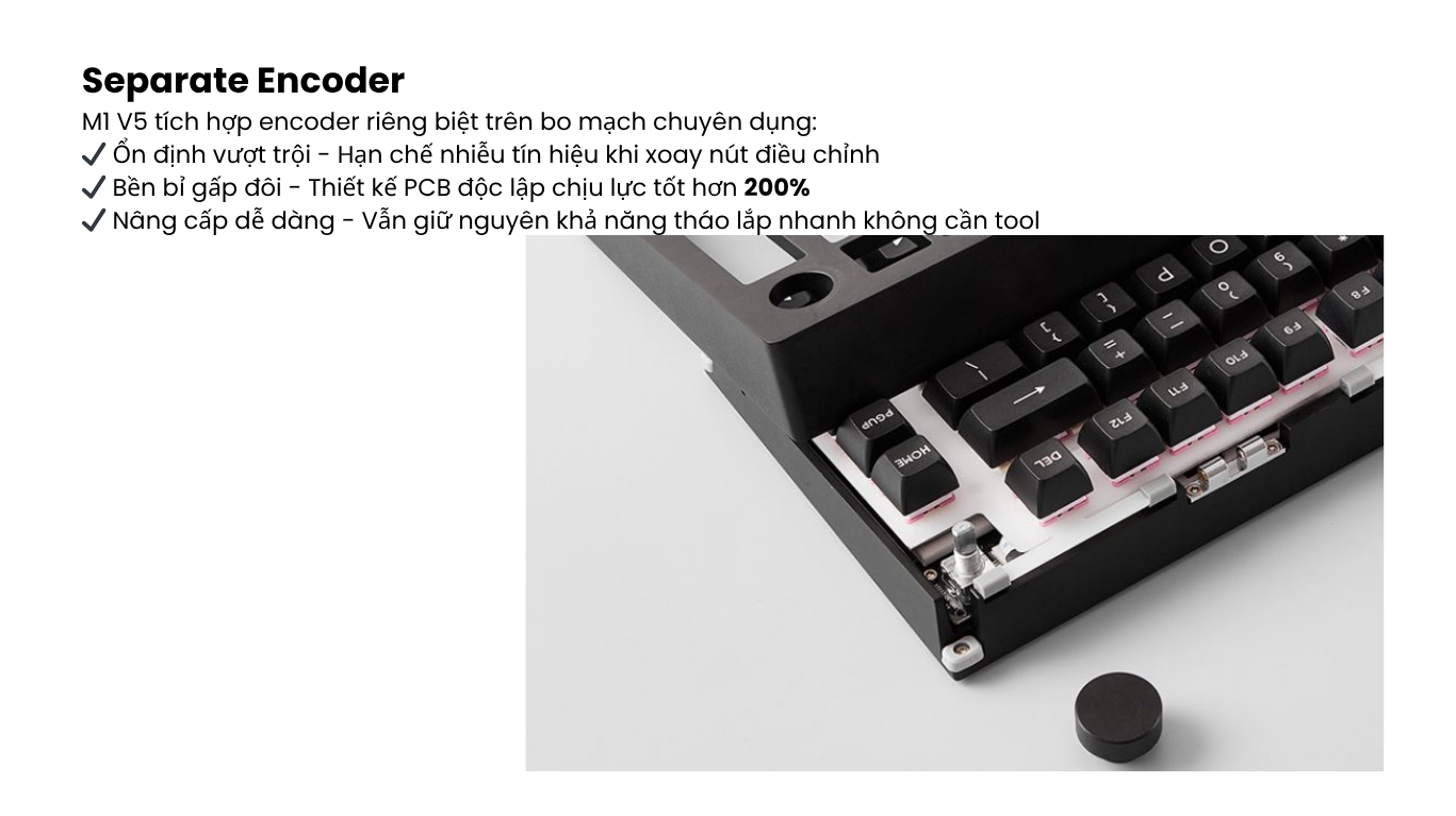 Bàn phím MonsGeek M1 V5 Black & Silver Mirror 8