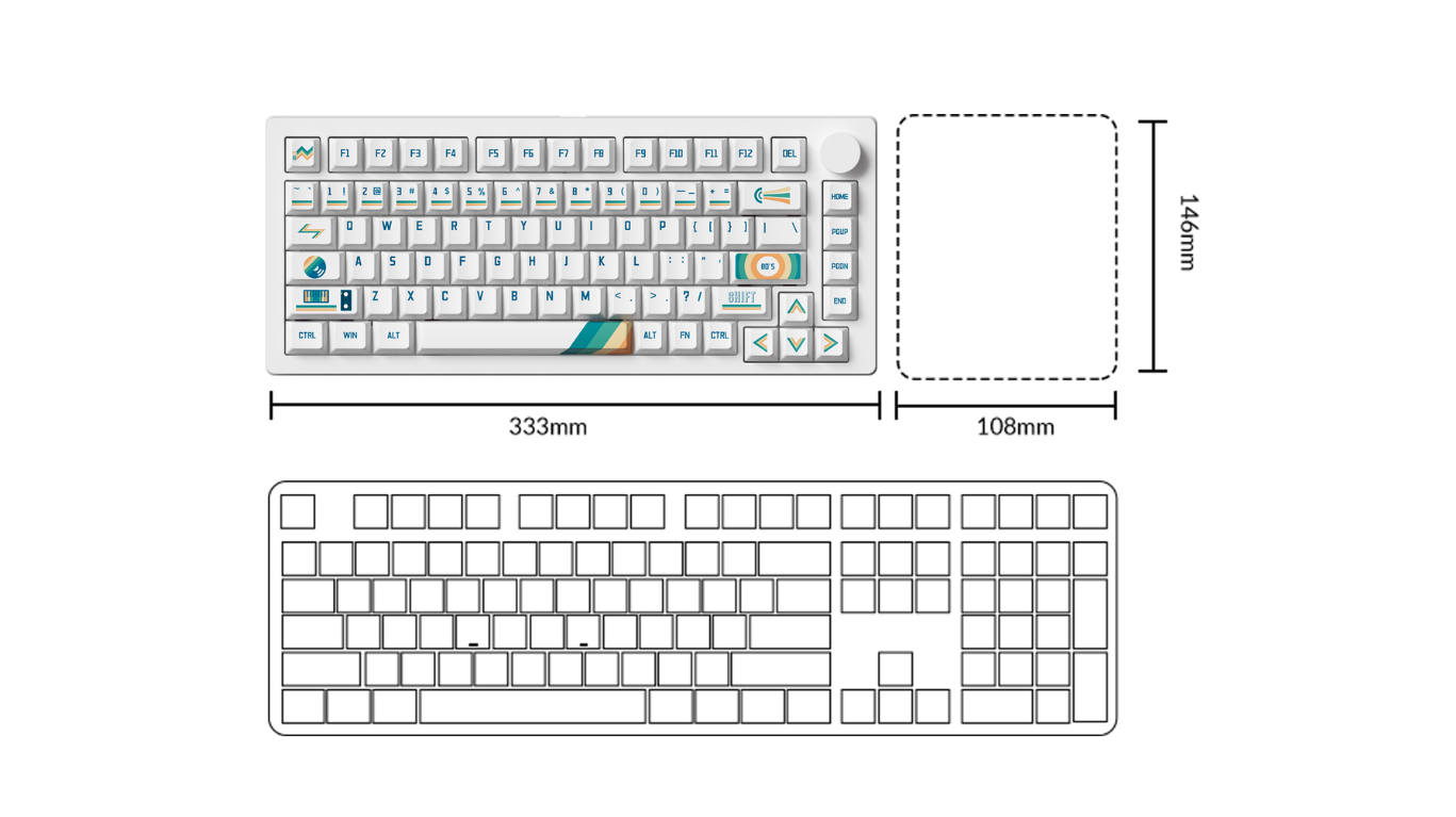 Bàn phím MonsGeek M1 V5 VIA 1980s Botany 14
