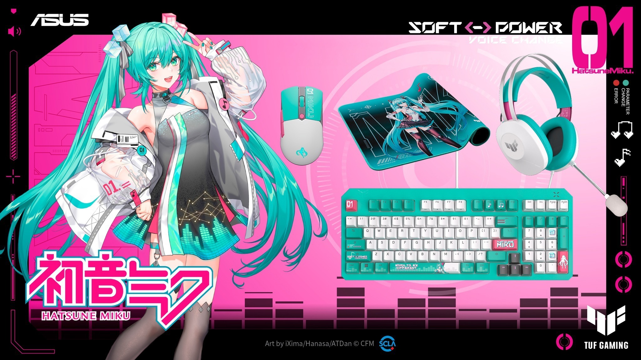 Chuột Gaming không dây ASUS TUF Mini - Hatsune Miku Edition 1