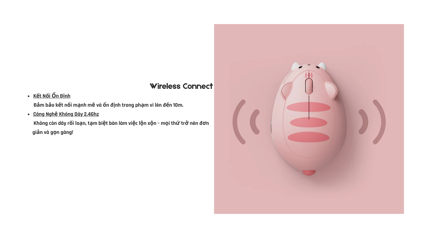 Chuột máy tính AKKO Cat Theme Mouse - Pink ANGIE 3