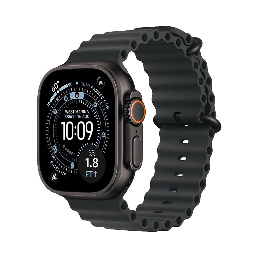 Đồng Hồ Apple Watch Ultra 3 GPS + Cellular 49mm Viền Black Titanium Dây Cao Su Black Ocean (MF0J4SA/A) 1