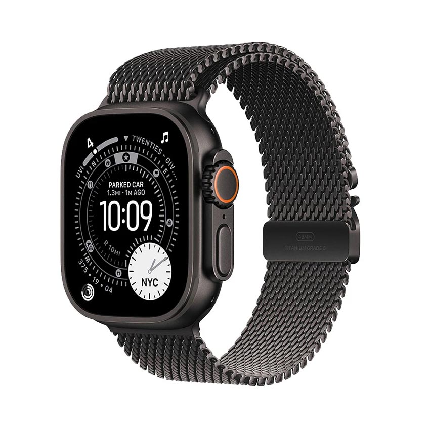 Đồng Hồ Apple Watch Ultra 3 GPS + Cellular 49mm Viền Black Titanium Dây Milanese Size M (MF1Q4SA/A) 1