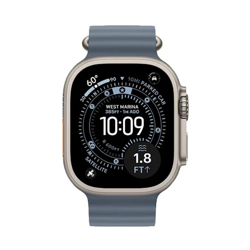 ĐỒNG HỒ APPLE WATCH ULTRA 3 GPS + CELLULAR 49MM VIỀN NATURAL TITANIUM DÂY CAO SU ANCHOR BLUE OCEAN (MEWH4SA/A)