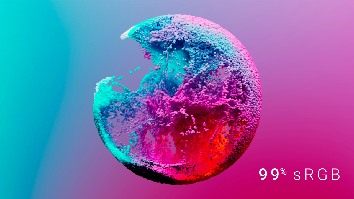 Độ phủ màu 99% sRGB của P2425H cho phép tái hiện màu sắc chính xác