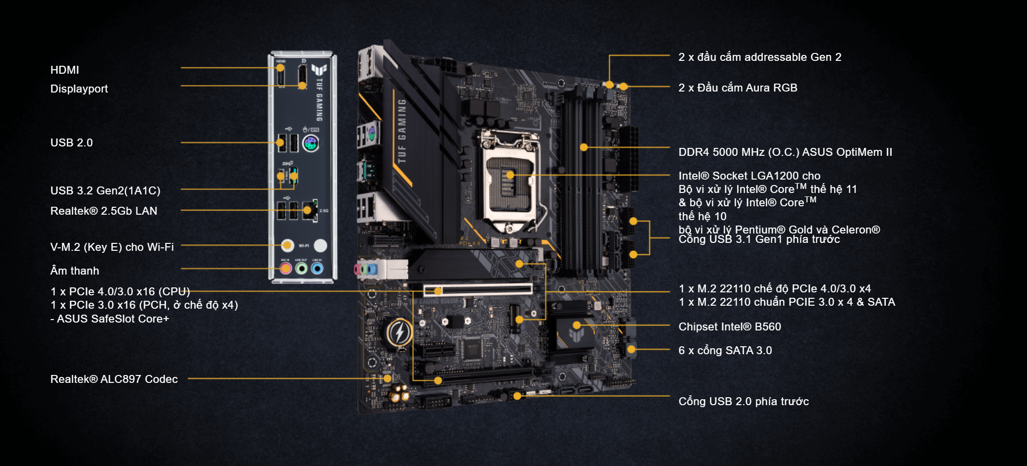 Mainboard ASUS TUF GAMING B560M-E