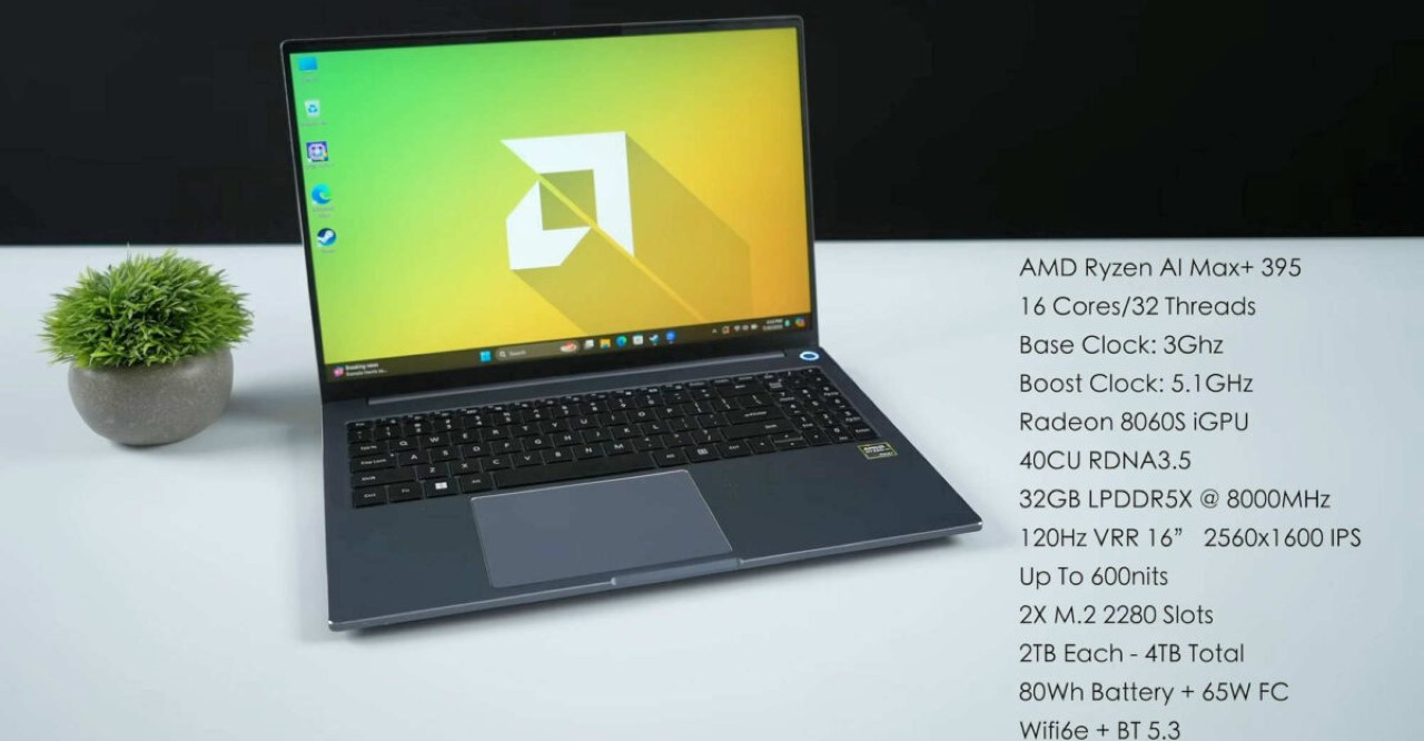 AIM MAX+ laptop giá rẻ với AMD Strix Halo