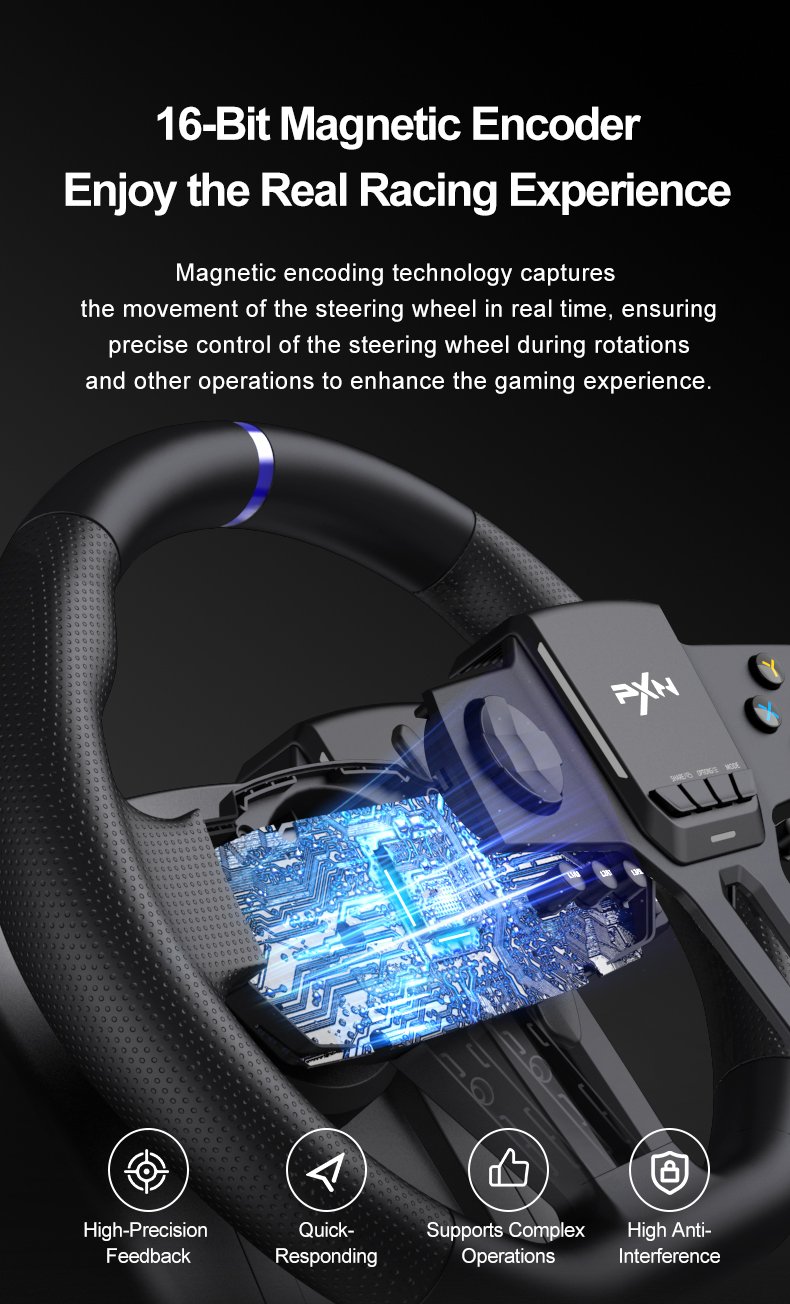 Vô lăng chơi game PXN V900 GEN2 Racing Wheel 4