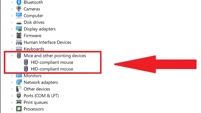 Xóa các driver chuột ngoài sửa touchpad bị đơ bước 1