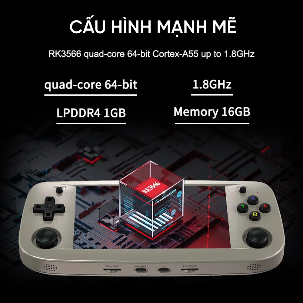 Máy chơi game cầm tay Anbernic RG503 màu đen 3