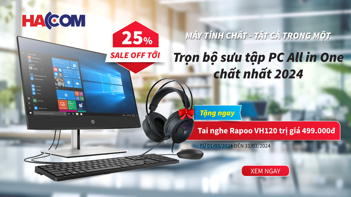 Mua PC All In One tặng tai nghe Rapoo