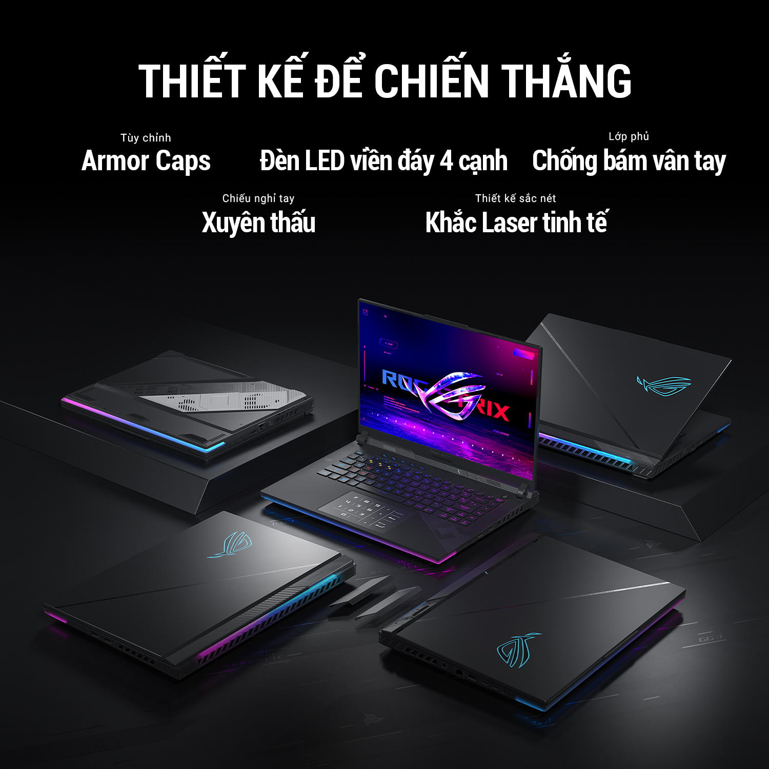 thiết kế Laptop Gaming ASUS ROG G14-G16-G18