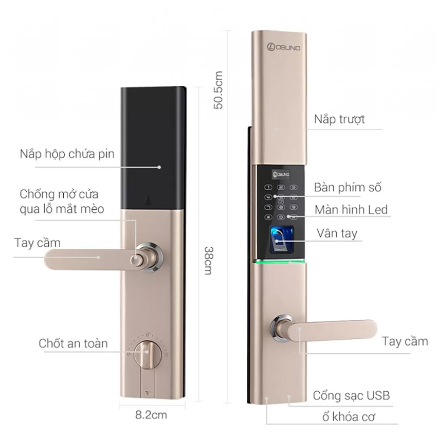 Khóa cửa thông minh Osuno OSN-3365