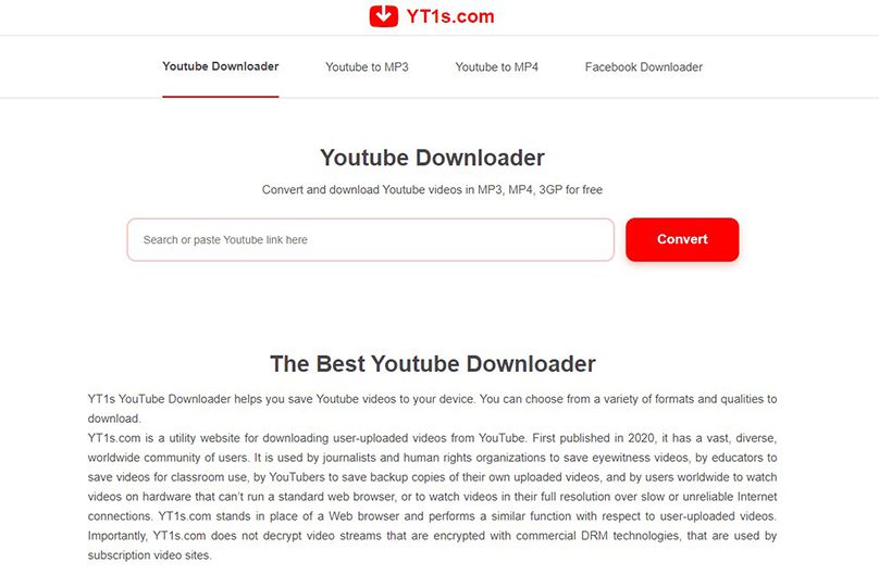 tải nhạc YouTube về thẻ nhớ bằng YT1S