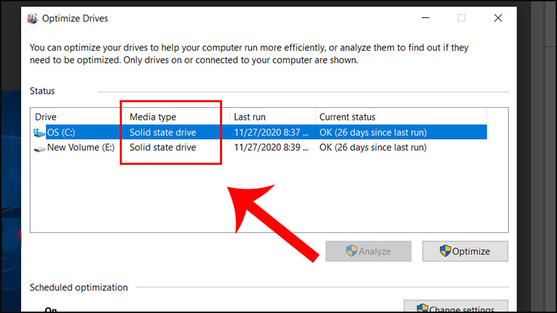 kiểm tra ổ cứng là hdd hay ssd