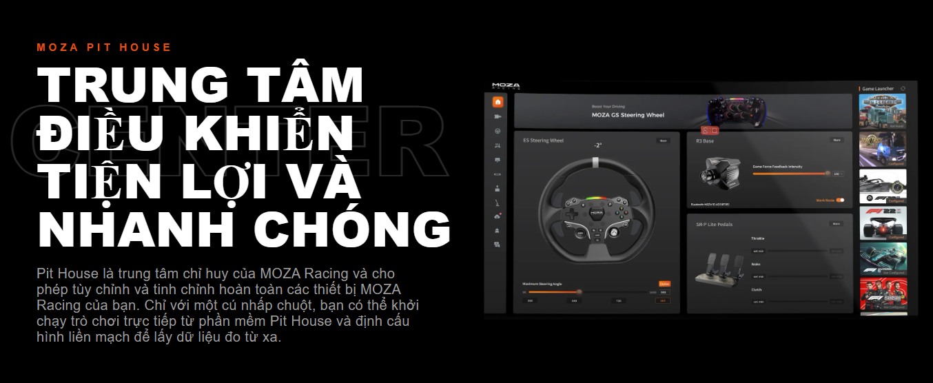 BỘ VÔ LĂNG ĐUA XE MOZA R3 PC BUNDLE FOR PC 6