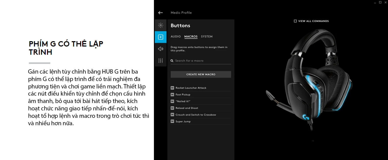 Tai nghe Logitech G633s 7.1 Gaming Headset 6