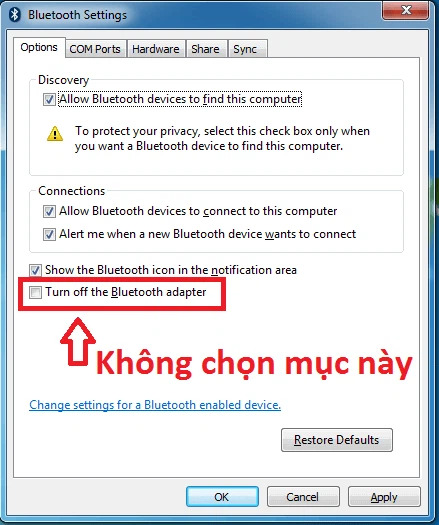 cách kết nối tai nghe bluetooth với laptop win 7 bước đưa Bluetooth Settings vào thanh Taskbar