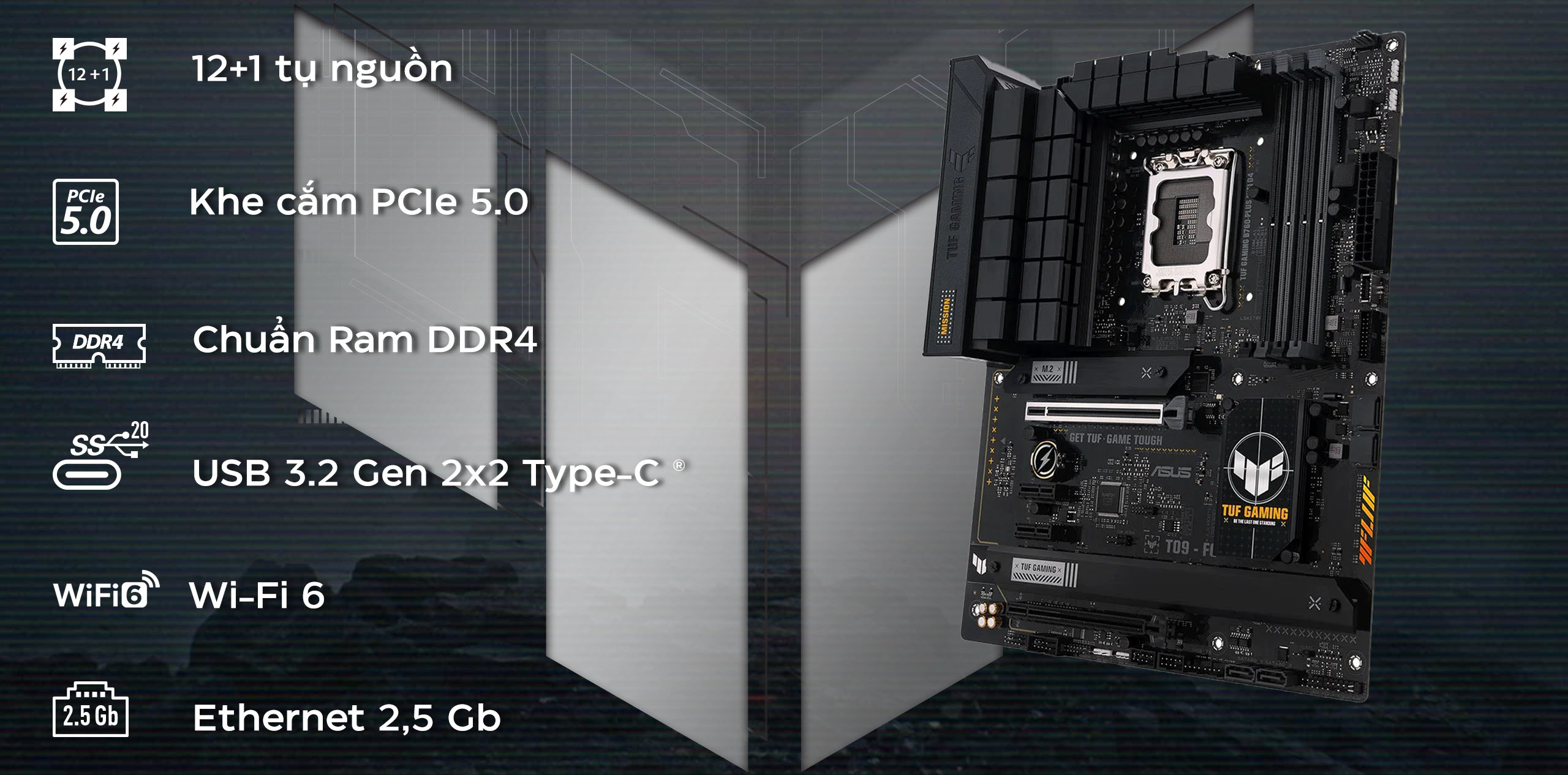 Mainboard ASUS TUF GAMING B760-PLUS WIFI D4