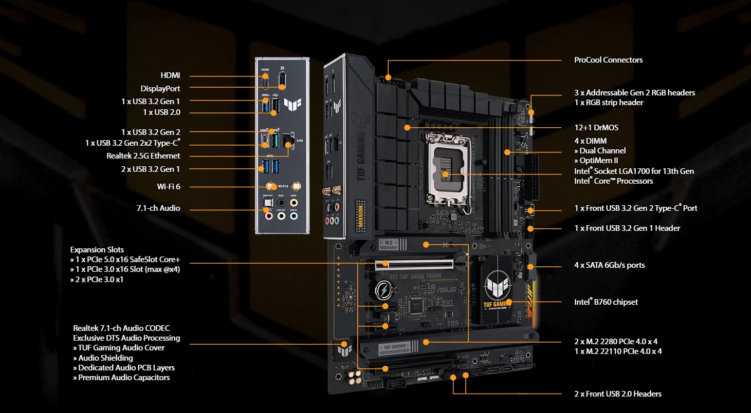 Mainboard ASUS TUF GAMING B760-PLUS WIFI D4