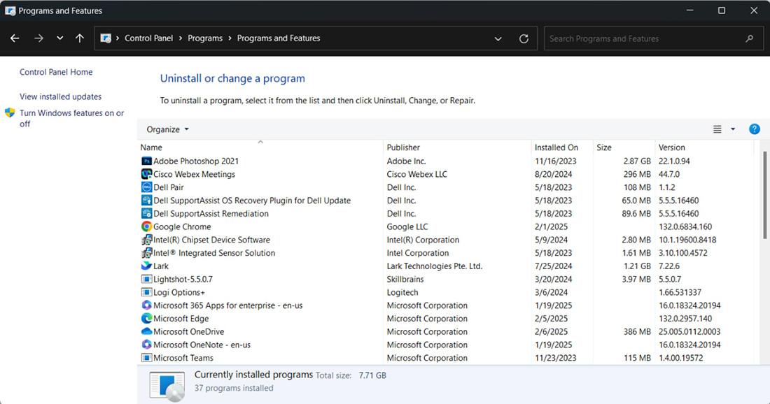Gỡ bỏ c&aacute;c phần mềm kh&ocirc;ng cần thiết