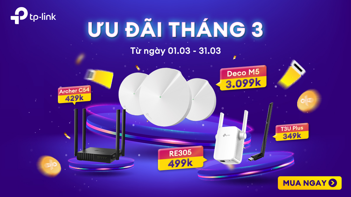 Khuyến mại Thiết bị mạng TP-Link