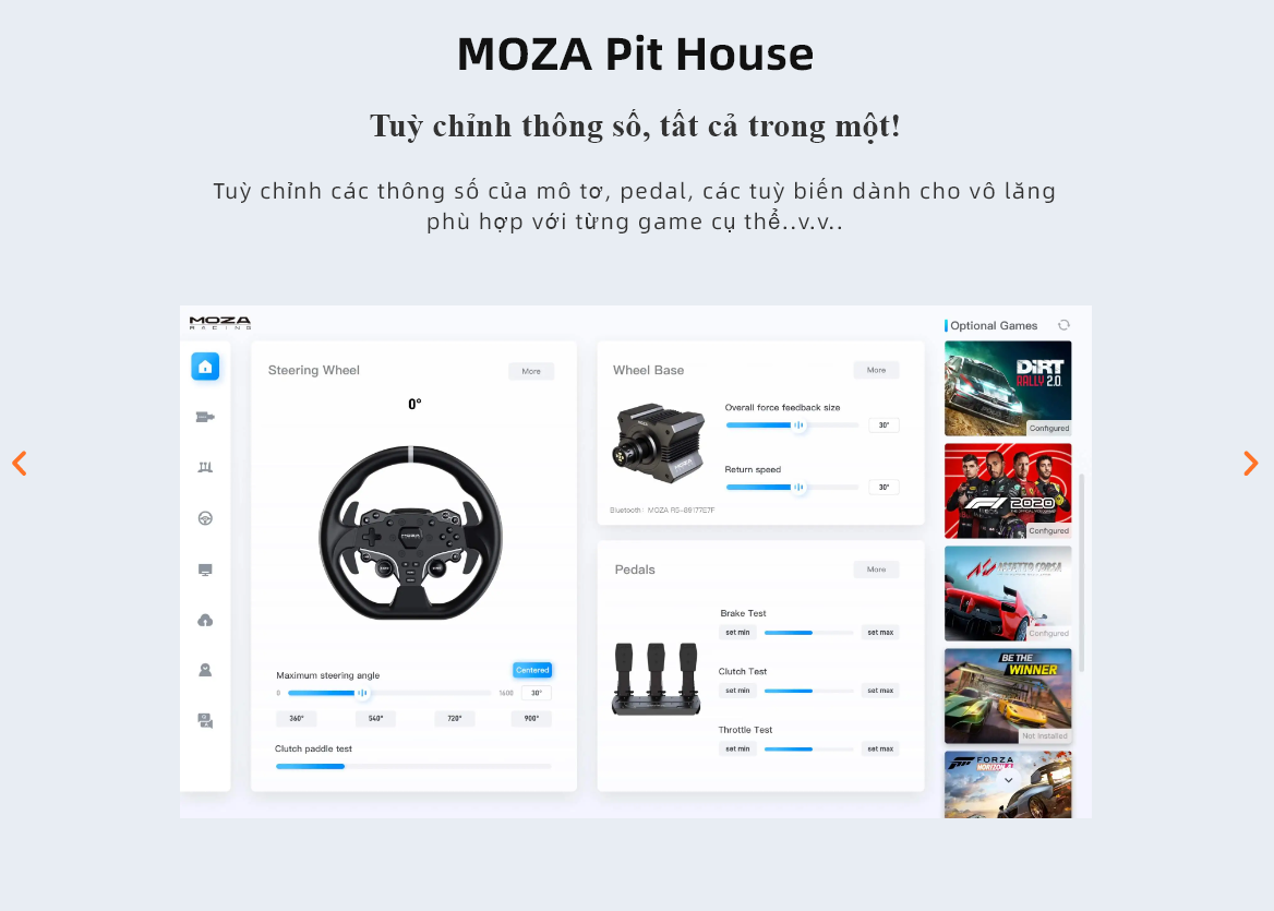 Bộ Vô Lăng Đua Xe Moza R5 Bundle 6