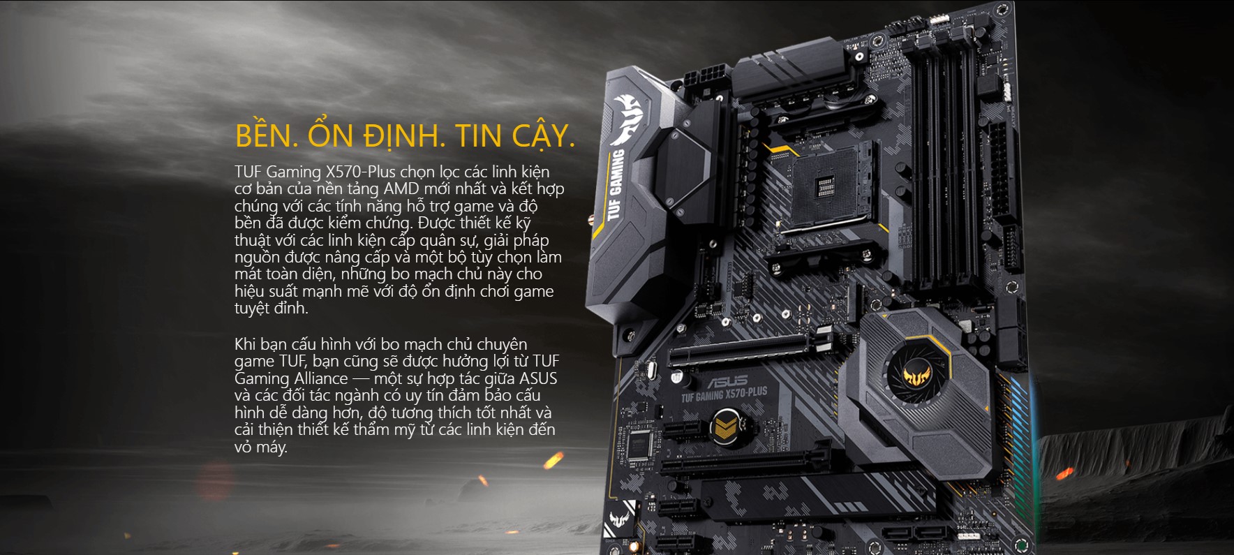 Mainboard ASUS TUF GAMING X570-PLUS (AMD X570, Socket AM4, ATX, 4 khe RAM DDR4