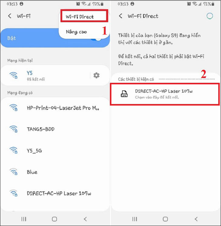 Kết nối laptop với tivi không dây thông qua Wi-Fi Direct bước 2