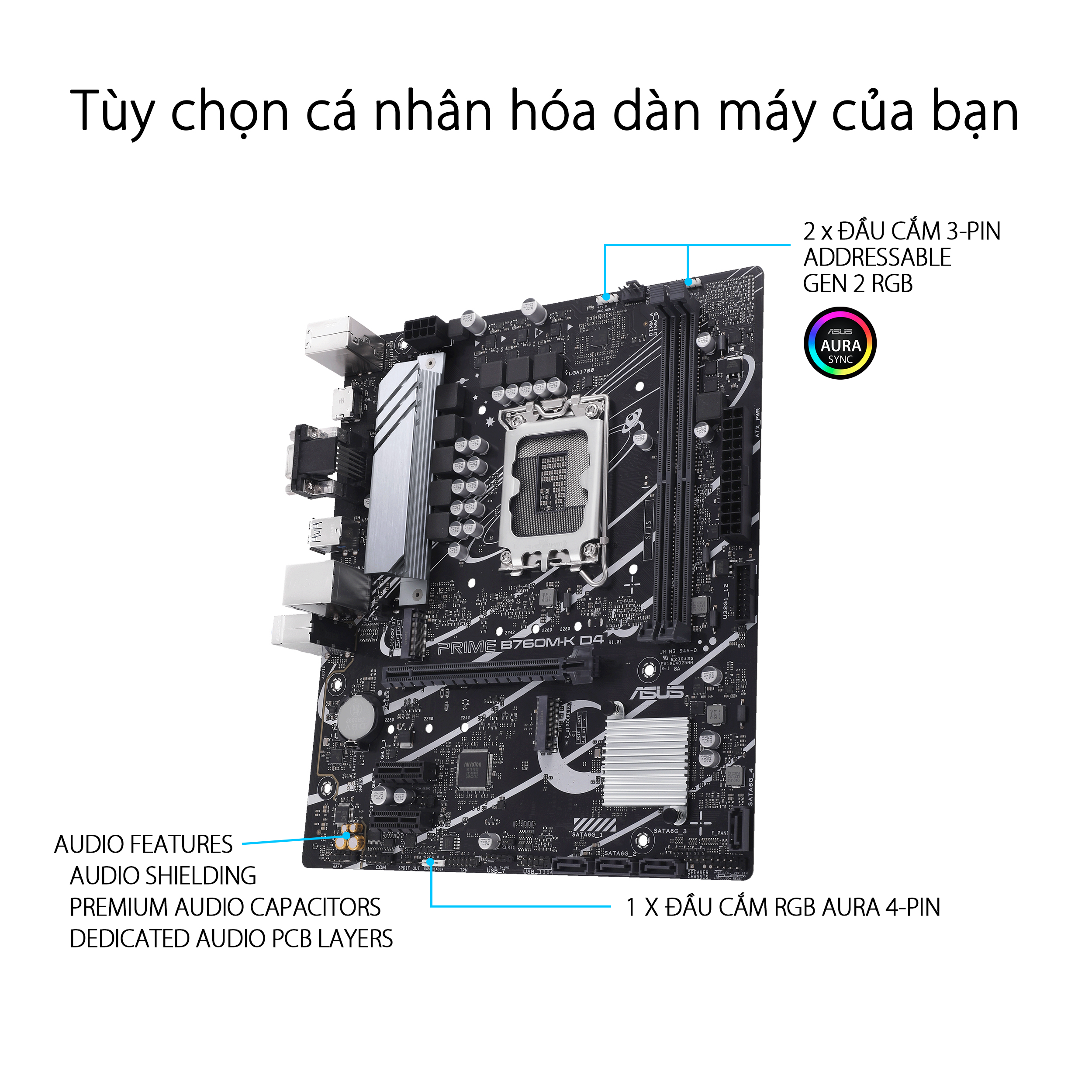 Mainboard ASUS PRIME B760M-K D4 - hacom 4