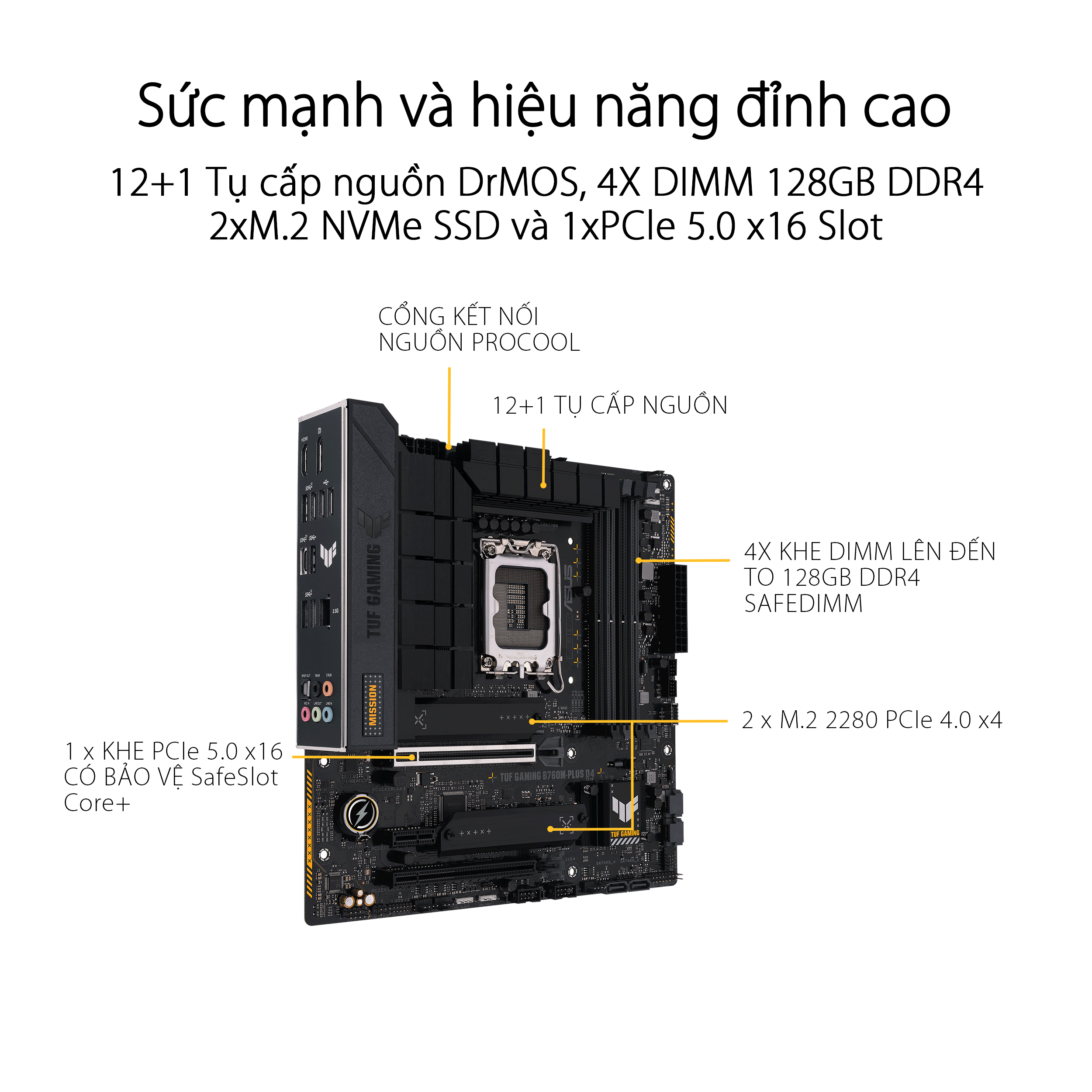 Mainboard ASUS TUF GAMING B760M-PLUS D4 