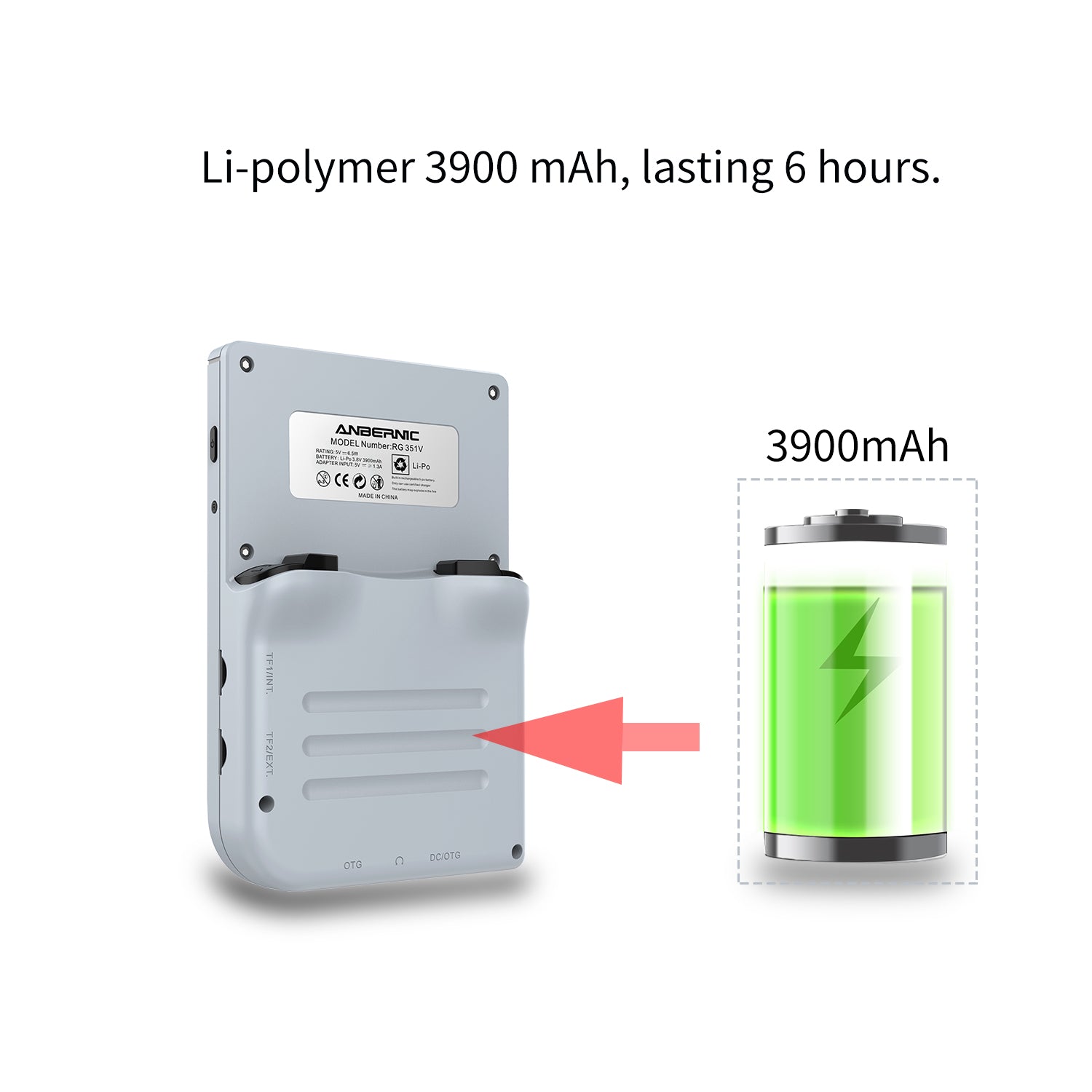 Máy chơi game cầm tay Anbernic RG351V màu xám 5