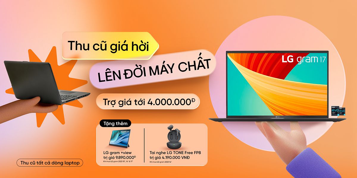 khuyến mại mua Laptop LG Gram tại HACOM