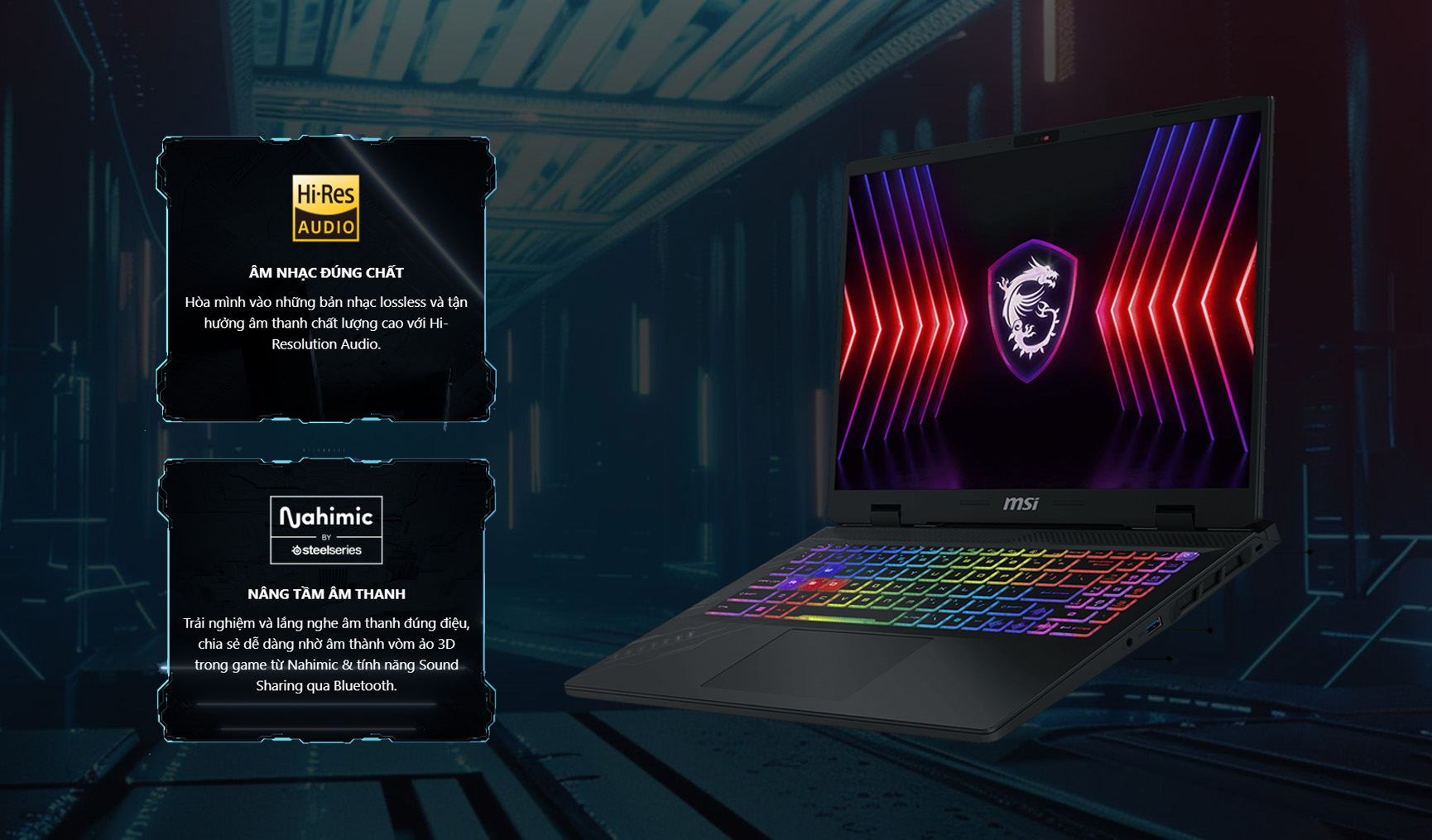 Laptop MSI Crosshair 16 HX D14VFKG-860VN (i9 14900HX/ 16GB D5/ 1TB/ RTX 4060/ 16 QHD 240Hz/ Win11)