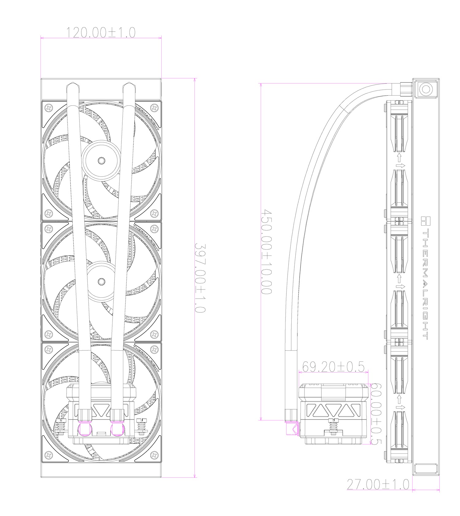 Tản nhiệt AIO Thermalright Frozen Warframe 360 BLACK ARGB