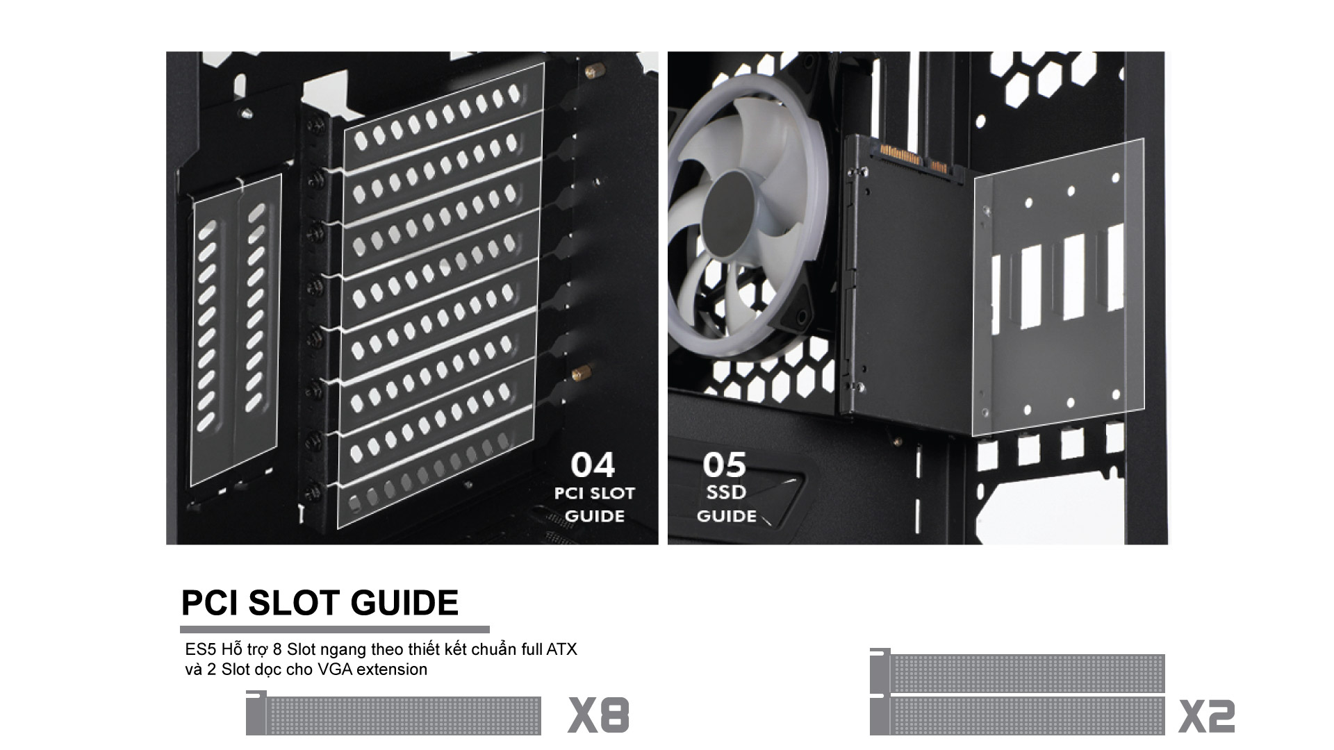 Vỏ Case VSP X1 EXTREME GAMING (Mid Tower/Màu Đen)