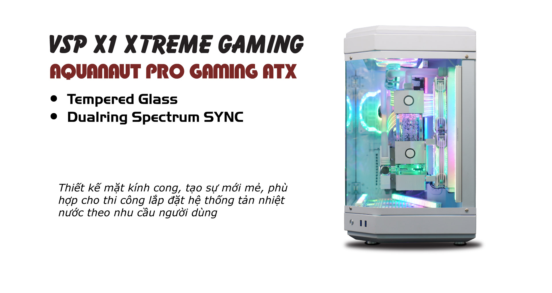 Vỏ Case VSP X1 EXTREME GAMING (Mid Tower/Màu Đen)