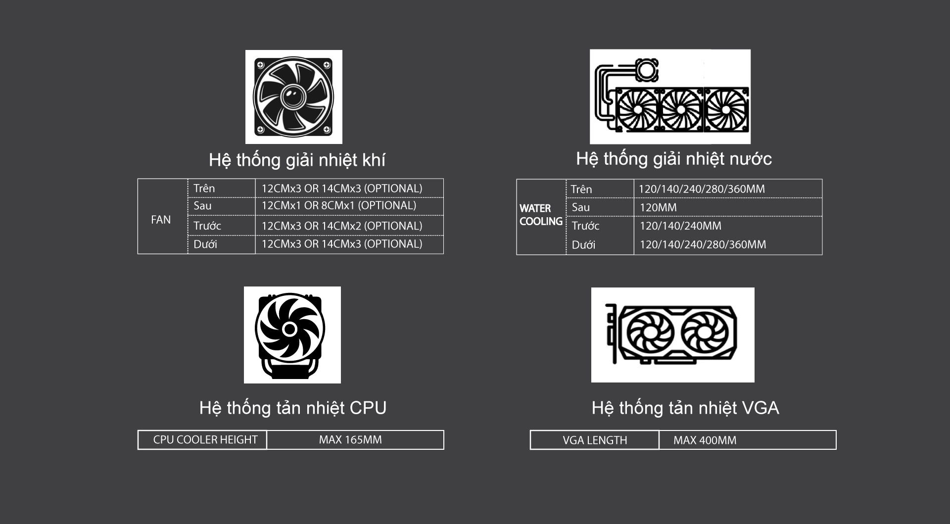 Vỏ Case VSP X1 EXTREME GAMING (Mid Tower/Màu Đen)
