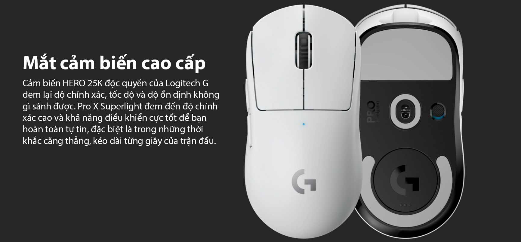 Chuột không dây Logitech Pro X Superlight Black (USB/Đen/910-005882) 5