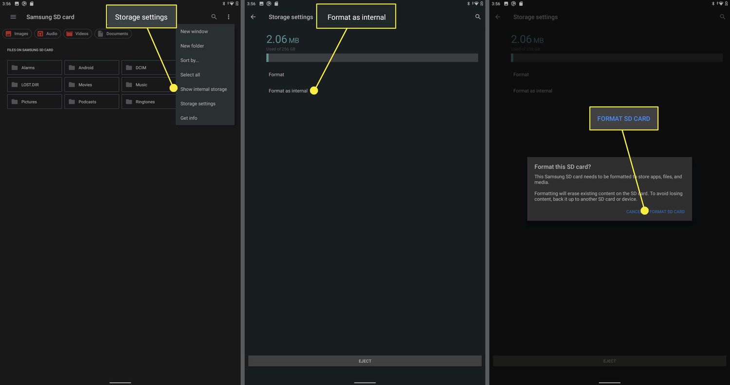 định dạng thẻ nhớ camera điện thoại