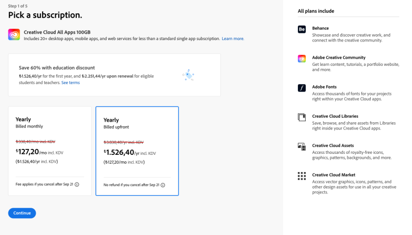hướng dẫn mua adobe full app theo tháng hoặc theo năm với giá hợp lý