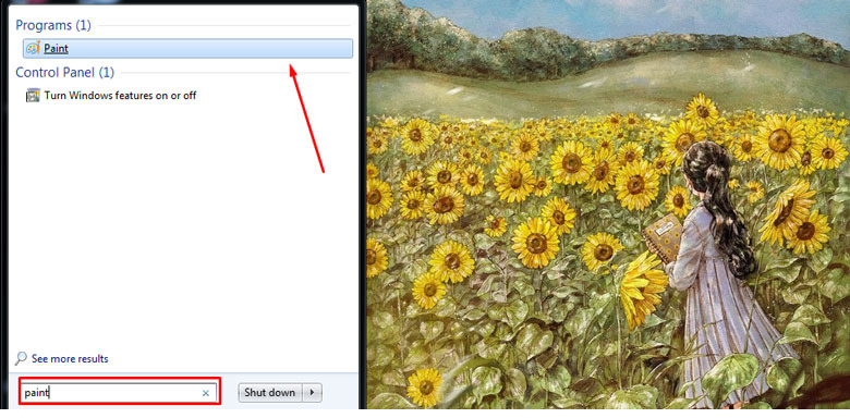cách chụp màn hình máy vi tính với Paint bước 2