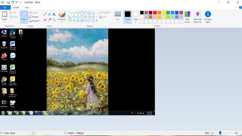 cách chụp màn hình máy vi tính với Paint bước 3