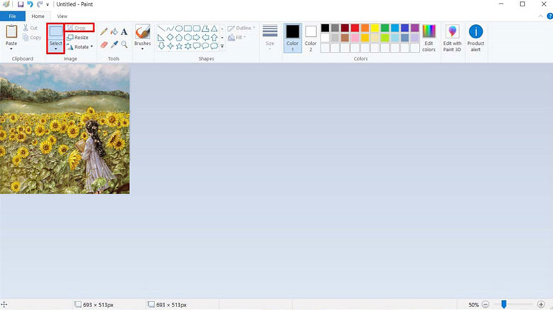 cách chụp màn hình máy vi tính với Paint bước 4
