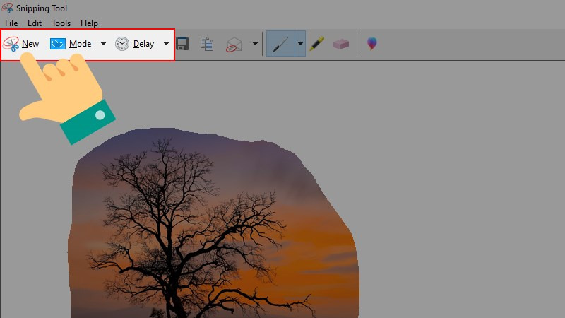 Cách chụp màn hình máy vi tính bằng Snipping Tool bước 2