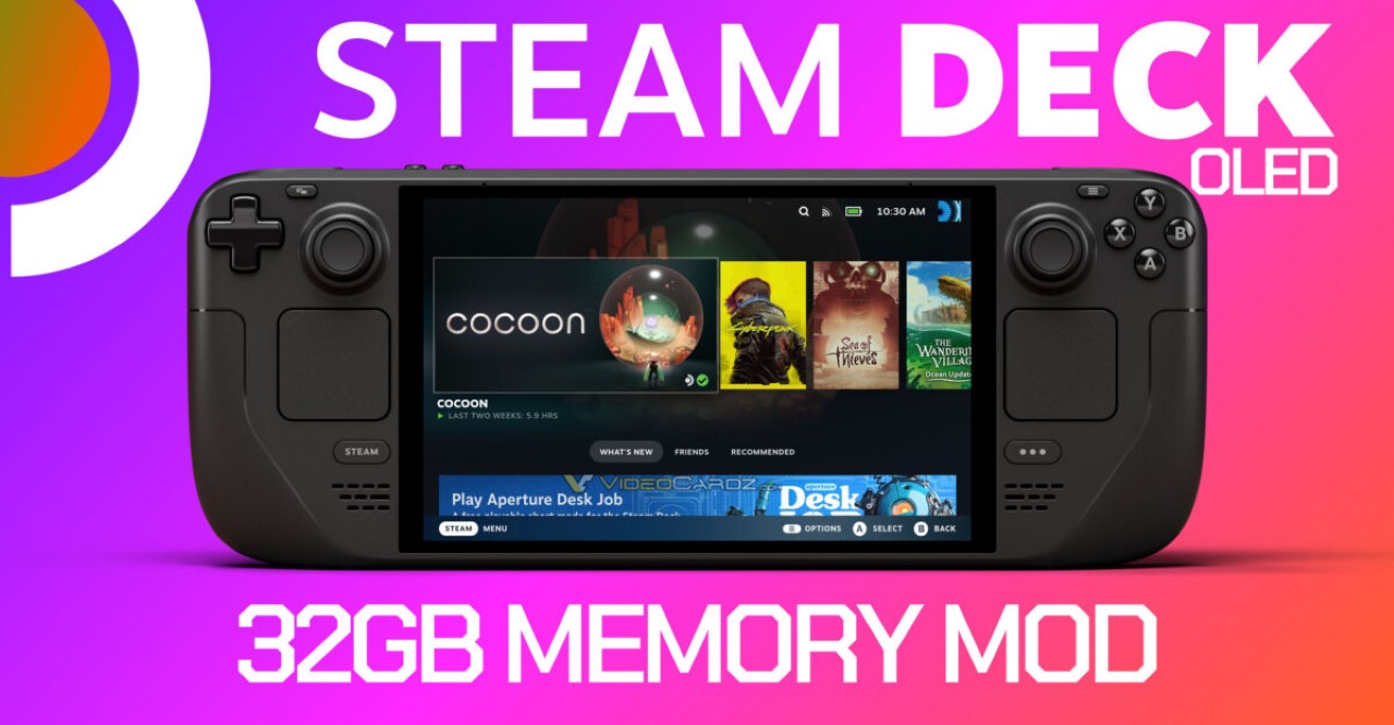 Steam Deck OLED nâng cấp RAM lên 32GB