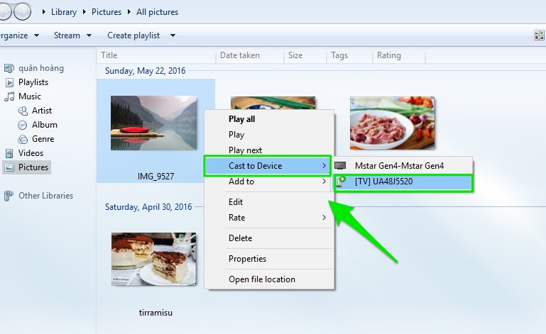 Cách kết nối máy vi tính với tivi qua DLNA bước 3.1