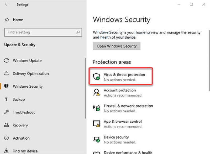 tắt Antimalware Service Executable: Cho Antimalware Service Executable vào danh sách loại trừ của Windows Defender